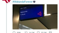 Bisakah terbang ke Wakanda dengan Black Panther. Jawaban Bandara Atlanta pun tak kalah kocak. Mereka mengaku tidak mau membocorkan nama kru pesawat.