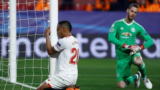 Luis Muriel meratapi kegagalan mencetak gol berkat kegemilagan David De Gea.