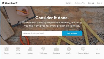 23. Thumbtack: Thumbtack adalah platform digital yang menghubungkan pelanggan dengan profesional lokal untuk memesan segala sesuatu yang dibutuhkan. Foto: internet 