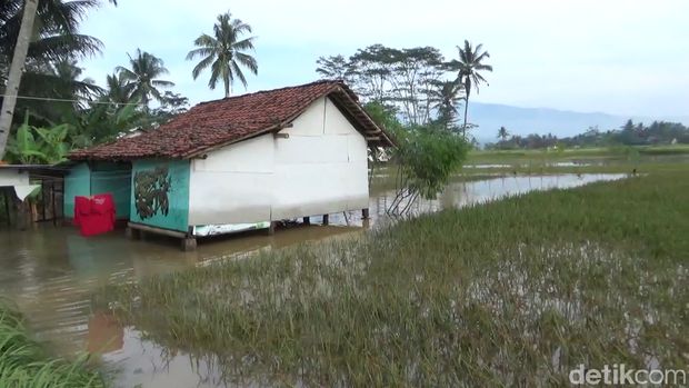 Banjir yang Merendam 870 Rumah di Sukaresik Tasikmalaya Mulai Surut