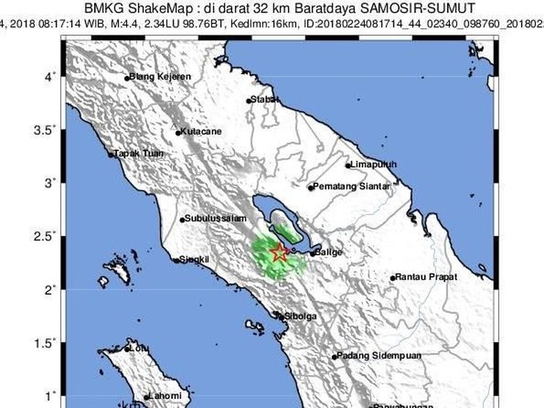 BMKG Tepis Hoax Terkait Gempa Bumi di Samosir BMKG Tepis Hoax Terkait Gempa Bumi di Samosir