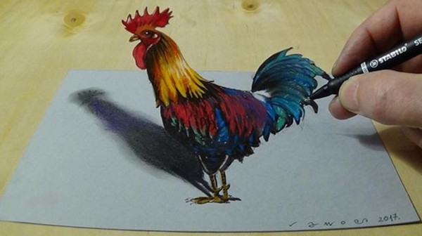 Hebat! Modal Pensil Bisa Tercipta Gambar 3D Seperti Ini