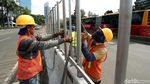 Untuk Penataan, Jalan Sudirman-Thamrin Dipasang Pembatas