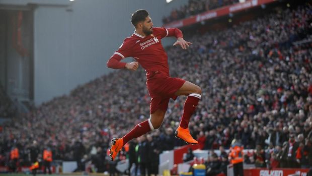 Emre Can mencetak gol pembuka Liverpool. (