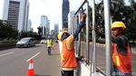 Untuk Penataan, Jalan Sudirman-Thamrin Dipasang Pembatas