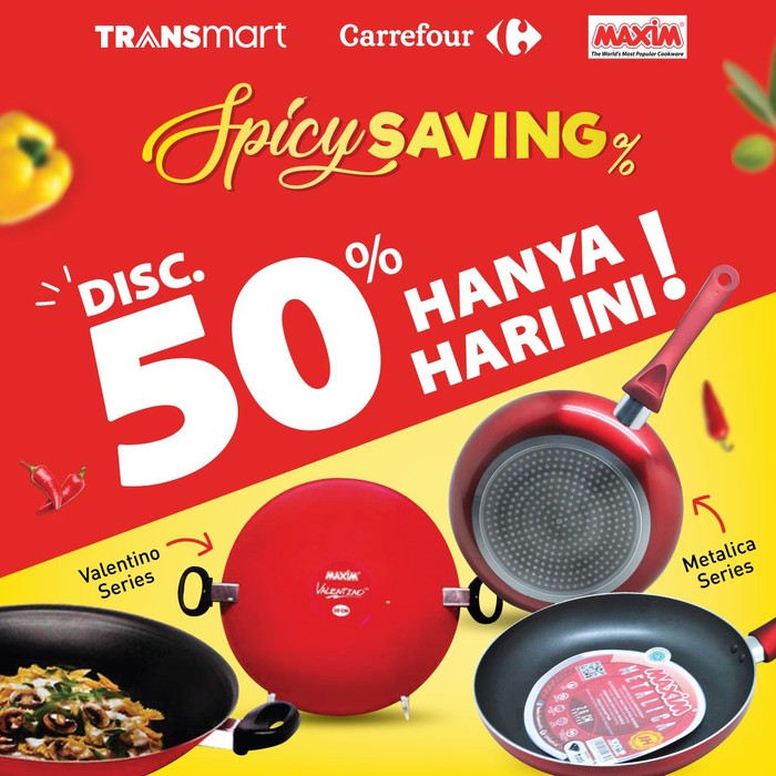 Hanya Hari Ini Wajan Maxim Diskon 50 di Transmart Carrefour 