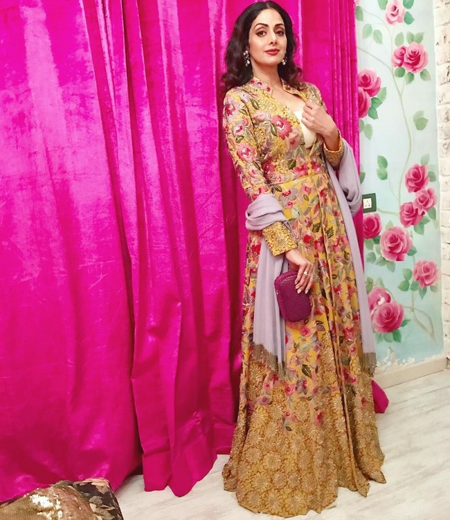 Pergantian usia rupanya tak begitu berpengaruh pada penampilan sang aktris senior. Kecantikannya tetap seperti dulu. (Foto: Instagram/Sridevi)