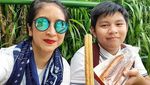 Bersama Keluarga dan Sahabat, Lihat Gaya Seru Novita Angie Kulineran