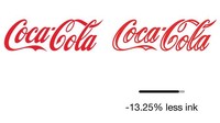 Penghematannya memang tidak terlalu besar, tapi bayangkan kalau logo baru ini diterapkan di jutaan botol Coca-Cola. Pastinya akan memberi penghematan yang lumayan. Istimewa.