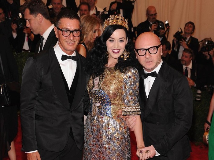 NEW YORK, NY - MAY 06: Designer Stefano Gabbana (L) and designer Domenico Dolce attend the Costume Institute Gala for the 