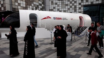 Kereta kapsul ini akan melayani rute Dubai - Abu Dhabi dan sebaliknya. (Foto: Reuters)