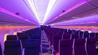Pesawat ini juga dilengkapi dengan sejumlah teknologi anti jetlag. Yang pertama adalah lampu LED anti jetlag yang dipasang di dalam kabin pesawat (Airbus)