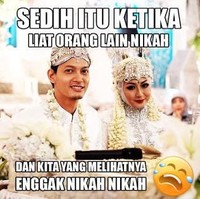 Sudah putus cinta, melihat orang lain menikah, lengkap sudah penderitaanmu. (Foto: Istimewa)