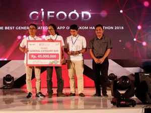 Sisihkan Ratusan Peserta, Tim Gifood Juarai Telkom Hackathon 2018