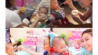 Ayu juga lagi senang mengeksplorasi MPASI untuk anak keduanya, Aqlan. Dari pisang, pisang mix jeruk, sampai buah naga mix pepaya. Minggu depan baru masuk ke protein hewani yah, tulis Ayu di keterangan foto. Foto: Instagram mrsayudewi