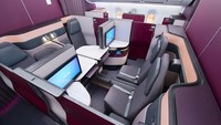 Traveler di kelas bisnis pun akan semakin dimanjakan dengan fasilitas Qsuite yang hanya dimiliki maskapai Qatar Airways (Airbus)