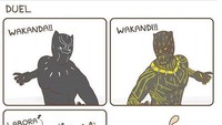 Maksudnya Andeca-andeci ya bora-bori, tapi nama kampung halaman TChalla aka Black Panther malah kena lelucon. Foto: ist