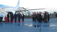JK berangkat dari Base Ops Halim Perdanakusuma, Jakarta Timur, Selasa (27/2/2018) menggunakan pesawat kepresidenan RI sekitar pukul 06.15 WIB. Wakapolri Komjen Syafruddin turut ikut dalam rombongan JK.
