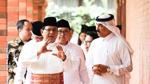 Saat Prabowo Terima Kunjungan Dubes Qatar di Padepokan 