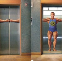 Mau tubuh berotot? Ayo angkat beban! Iklan kocak ini dipersembahkan oleh Golds Gym. Foto: Dok. Elite Readers