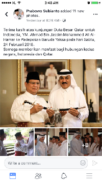 Saat Prabowo Terima Kunjungan Dubes Qatar di Padepokan Miliknya