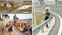 Seorang petani menolak untuk direlokasi, akibatnya ia terjebak di antara tiga jalan tol. Istimewa/Boredpanda.
