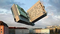 Gedung ini didesain melayang. Mungkin nggak ya? Istimewa/Boredpanda.