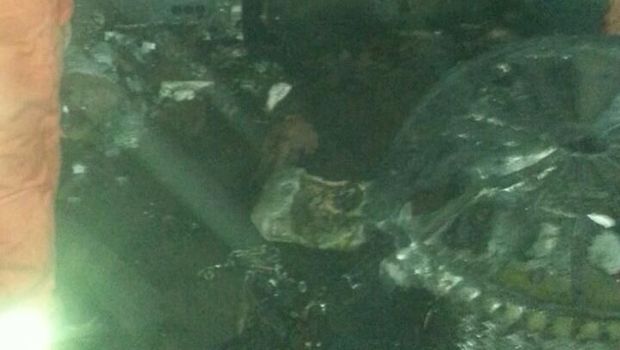 Gulungan kabel yang terbakar