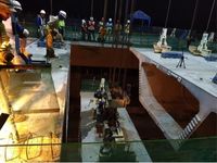 Pengangkatan box girder terakhir di Jalan Tol Bogor Outer Ring Road (Foto: dok. Jasa Marga)