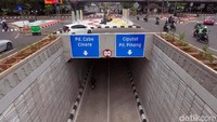 Lalu lintas di Underpass Kartini memang akan dibuka dua lajur yang searah menuju ke arah Terminal Lebak Bulus. 