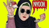 Illustrasi Bu Dendy yang melabrak pelakor suaminya. Foto: ist
