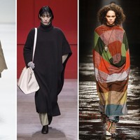 Blanket your way. Sweater berbentuk ponco hingga memanjang seperti dress mewarnai beberapa koleksi desainer dunia di Milan. Tak hanya modis, tubuh Anda akan tetap hangat maksimal di musim dingin. (Foto: Dok. Vogue)