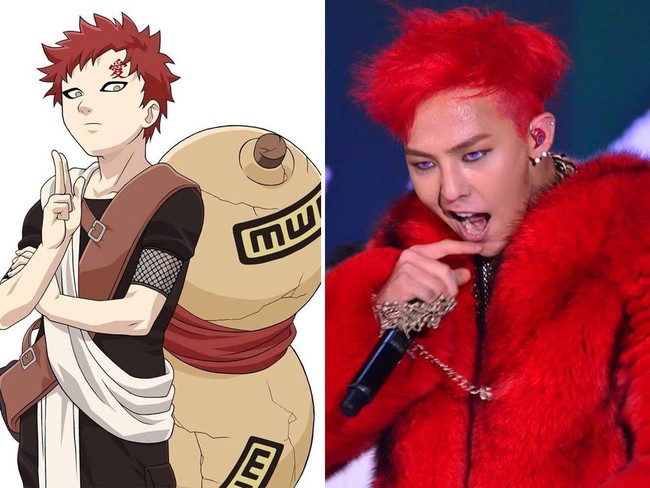 Pemilik nama asli Kwon Ji Yong itu cukup sering mengecat rambutnya dengan warna merah. Ia pun jadi mirip Gaara. Foto: Istimewa