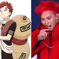 Pemilik nama asli Kwon Ji Yong itu cukup sering mengecat rambutnya dengan warna merah. Ia pun jadi mirip Gaara. Foto: Istimewa