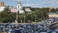 Moskow (Rusia) mengekor Los Angeles di posisi kedua sebagai kota dengan lalu lintas terpadat di dunia (Foto: Mladen Antonov/AFP/Getty via CNN)