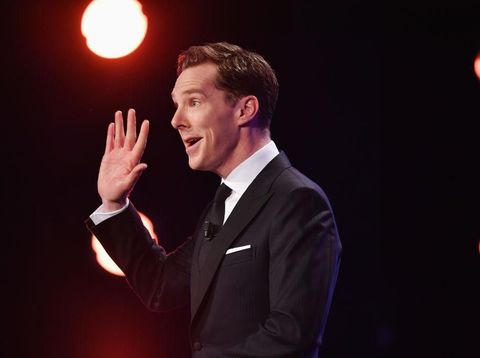 MONACO - FEBRUARY 27:  Host Benedict Cumberbatch on stage during the 2018 Laureus World Sports Awards show at Salle des Etoiles, Sporting Monte-Carlo on February 27, 2018 in Monaco, Monaco.  (Photo by Alexander Koerner/Getty Images for Laureus)
