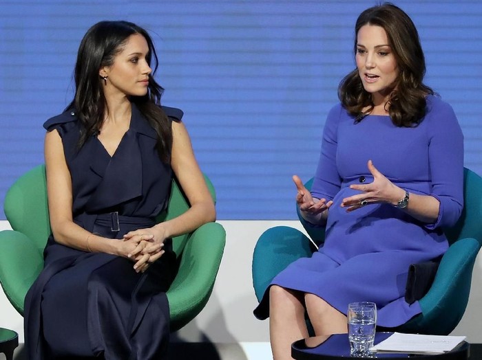 LONDON, ENGLAND - FEBRUARY 28: Prince Harry, Meghan Markle, Catherine, Duchess of Cambridge and Prince William, Duke of Cambridge attend the first annual Royal Foundation Forum held at Aviva on February 28, 2018 in London, England. Under the theme Making a Difference Together, the event will showcase the programmes run or initiated by The Royal Foundation.  (Photo by Chris Jackson - WPA Pool/Getty Images)