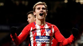 21. Antoine Griezmann - Atletico Madrid - 15,2 juta follower. Foto: Juan Medina/Reuters