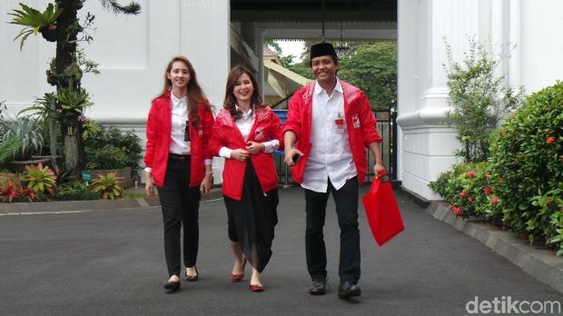  Pengurus PSI usai menemui Presiden Jokowi di Istana, Kamis (1/3/2018)