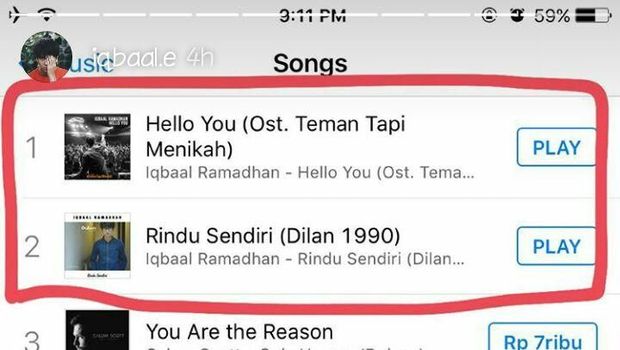 2 Lagu Iqbaal Ramadhan Puncaki Chart iTunes