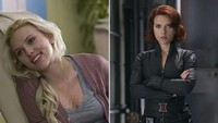 Tubuh kencang Scarlet Johansson dalam kostum Black Widow. (Foto: 9Gag)