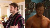 Salah satu perubahan tubuh paling mencolok mungkin dimiliki oleh aktor Chris Pratt yang memerankan tokoh Star-Lord. (Foto: 9Gag)