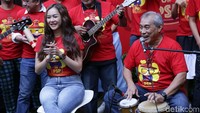 Aktris berusia 31 tahun itu akan kembali tampil dalam film soal grup musik OM PSP. Pool/Palevi S/detikFoto.