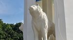 Before-After Tugu Patung Maung Bandung yang Disebut Mirip Anjing Laut