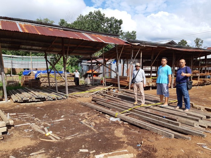 Foto 5 000 Batang Kayu Belian Dan Meranti Ilegal Disita Polda Kalbar