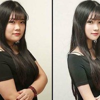 Berbekal smartphone dan aplikasi photo editor, mereka berhasil mengubah penampilan dengan wajah yang sama sekali berbeda dari aslinya. Foto: Dok. Kanahoooo Weibo