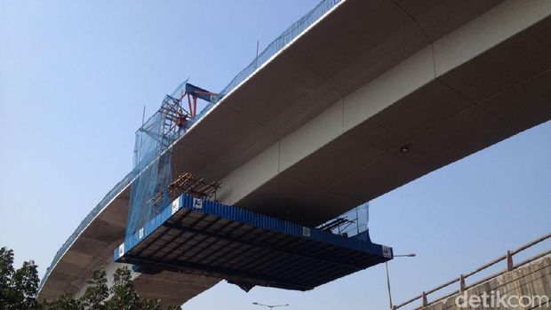 Konstruksi layang proyek tol Becakayu belum dimulai