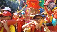Anak-anak ikut kirab budaya (Sudirman/detikTravel)