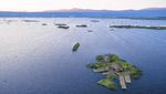 Foto: Danau di India Punya Pulau yang Bisa Gerak Sendiri, Ajaib!