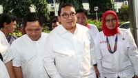 Waketum Gerindra Fadli Zon mendatangi gedung Bareskrim Mabes Polri, Jakarta, Jumat (2/3/2018).